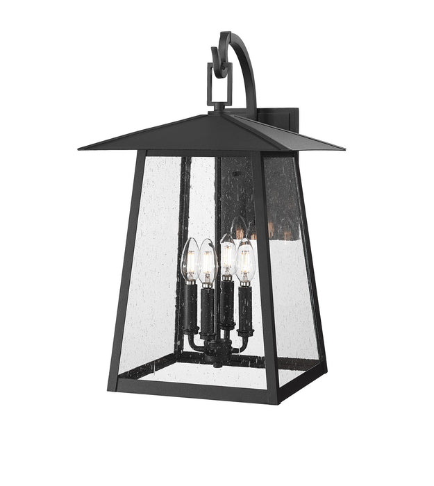 Z-Lite 5015B-BK Four Light Outdoor Wall Light, Black