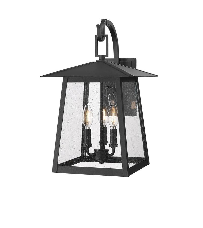 Z-Lite 5015M-BK Three Light Outdoor Wall Light, Black