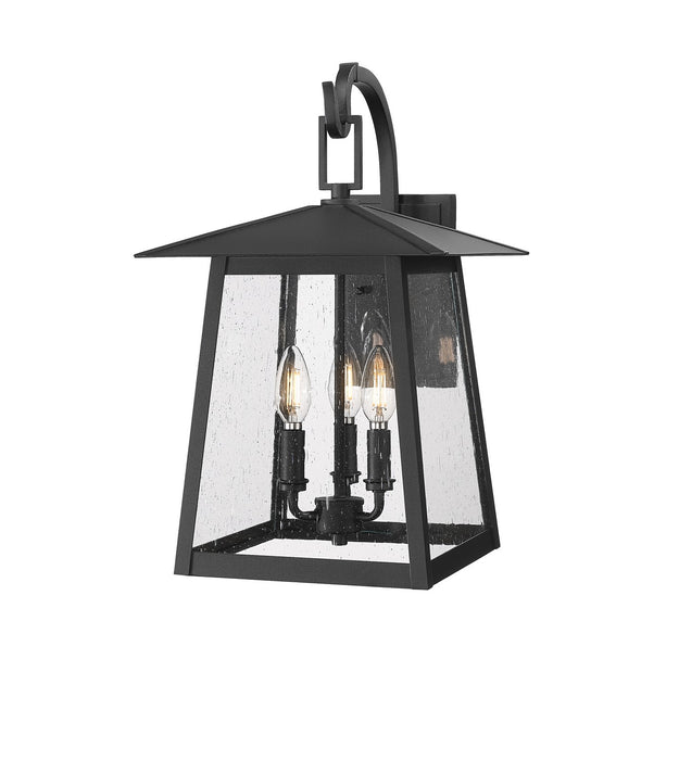 Z-Lite 5015M-BK Three Light Outdoor Wall Light, Black