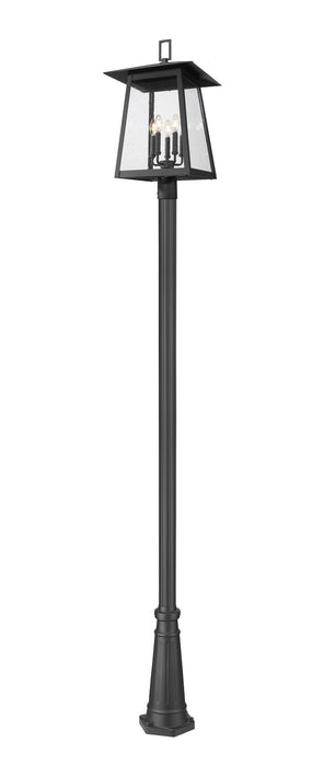 Z-Lite 5015PHXLR-519P-BK Five Light Outdoor Post Mounted Fixture, Black