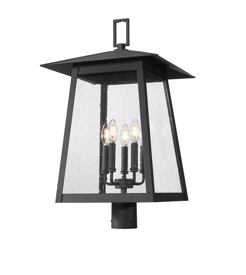 Z-Lite 5015PHXLR-BK Five Light Outdoor Post Mount Fixture, Black