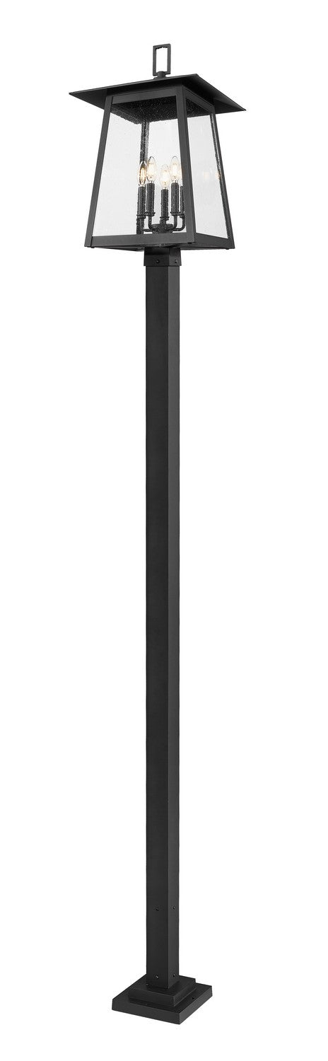 Z-Lite 5015PHXLS-536P-BK Five Light Outdoor Post Mounted Fixture, Black