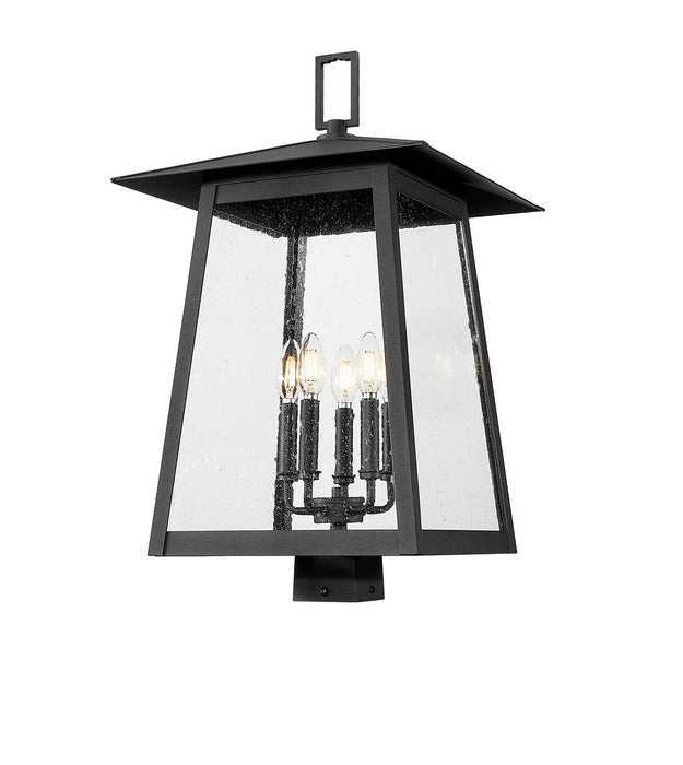 Z-Lite 5015PHXLS-BK Five Light Outdoor Post Mount Fixture, Black