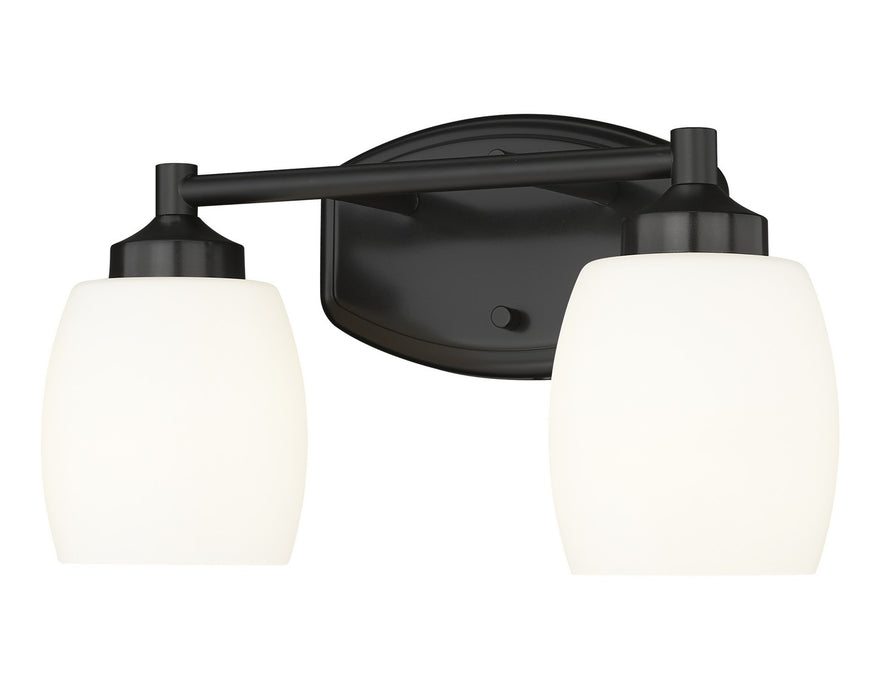 Z-Lite 745-2V-MB Two Light Vanity, Matte Black