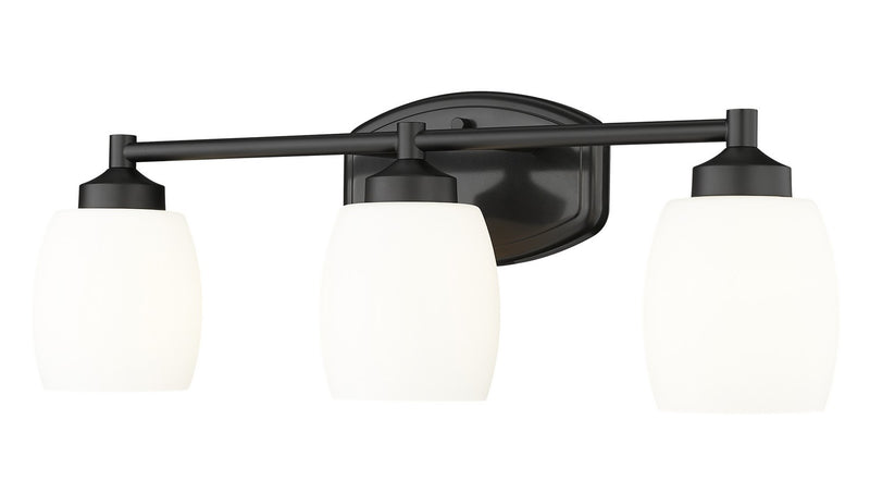 Z-Lite 745-3V-MB Three Light Vanity, Matte Black
