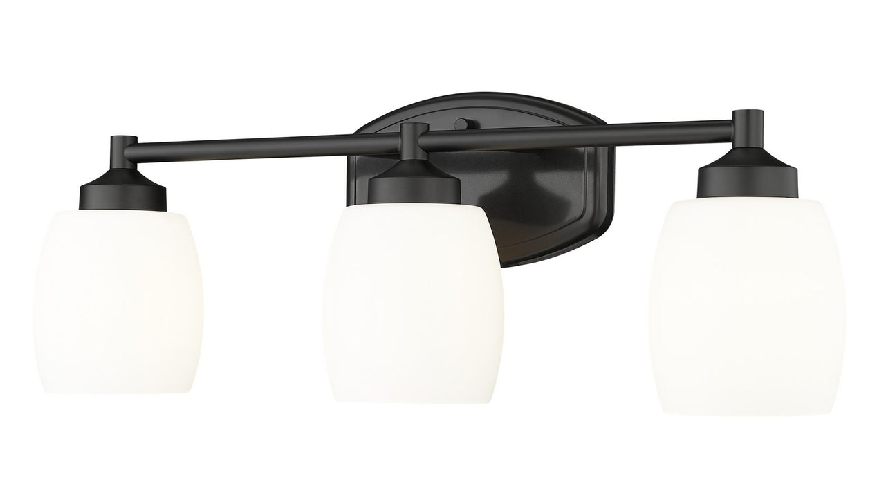 Z-Lite 745-3V-MB Three Light Vanity, Matte Black