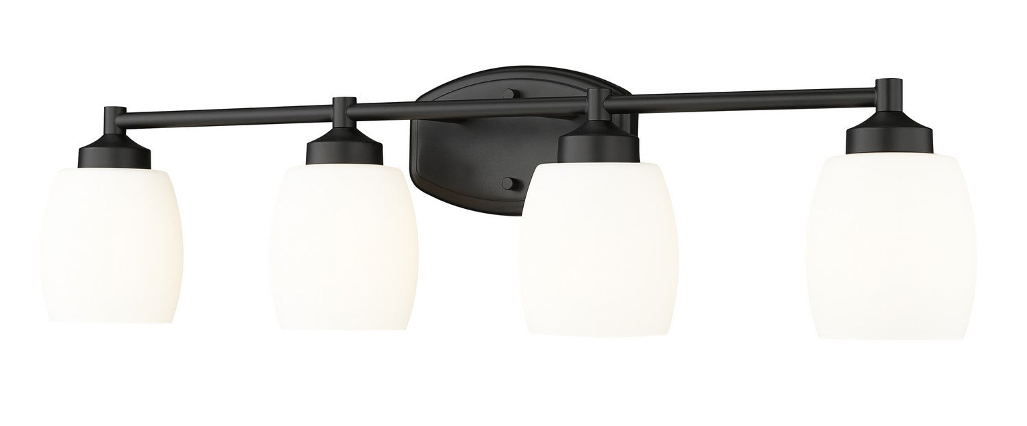 Z-Lite 745-4V-MB Four Light Vanity, Matte Black