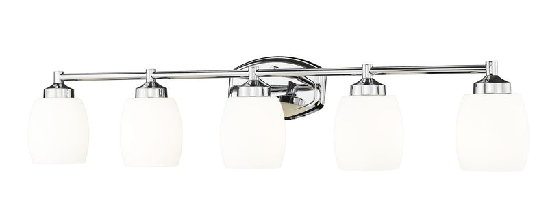Z-Lite 745-5V-CH Five Light Vanity, Chrome
