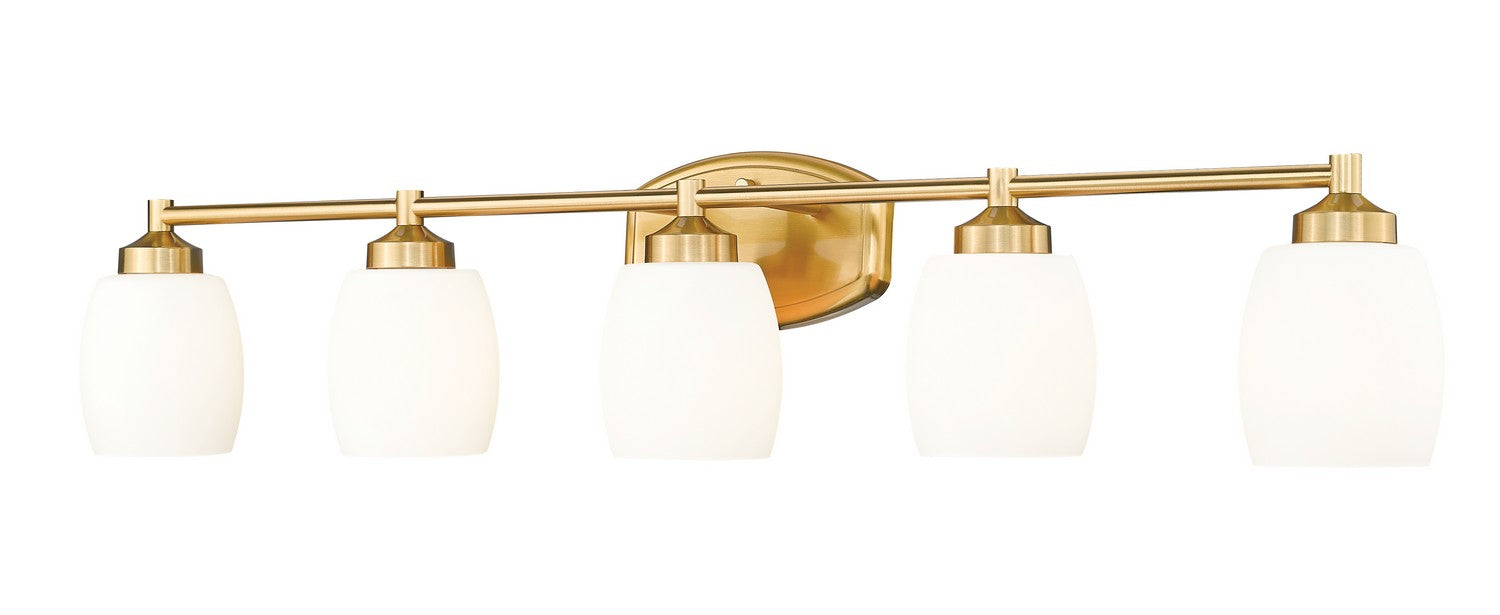 Z-Lite 745-5V-LG Five Light Vanity, Luxe Gold