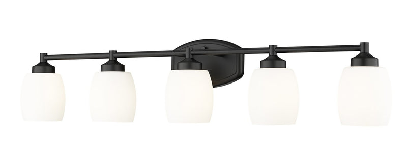 Z-Lite 745-5V-MB Five Light Vanity, Matte Black