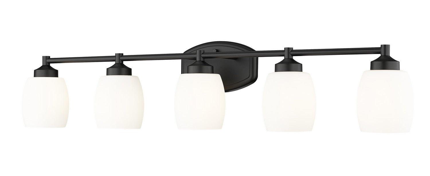 Z-Lite 745-5V-MB Five Light Vanity, Matte Black