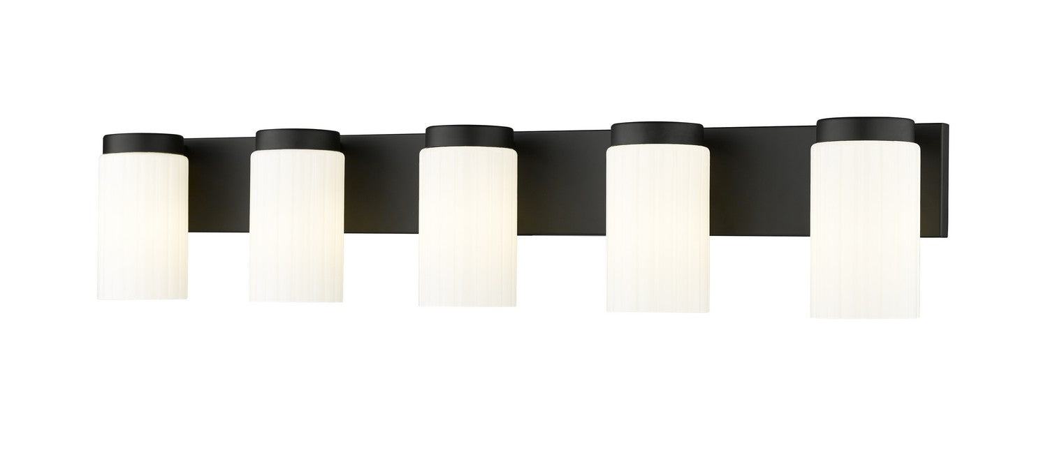 Z-Lite 746-5V-MB Five Light Vanity, Matte Black
