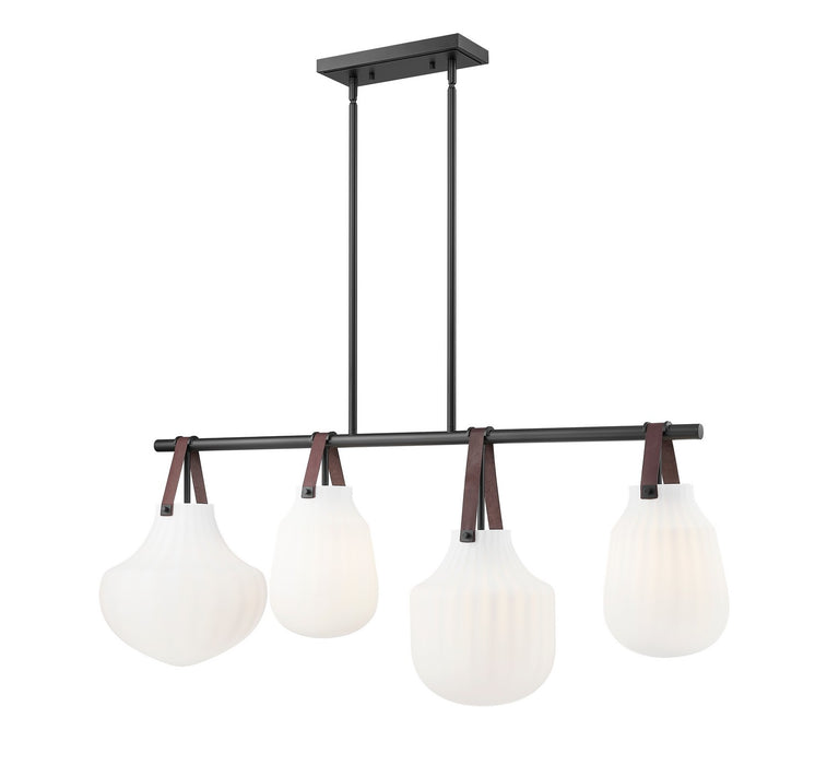 Z-Lite 7513-4L-MB Four Light Pendant, Matte Black