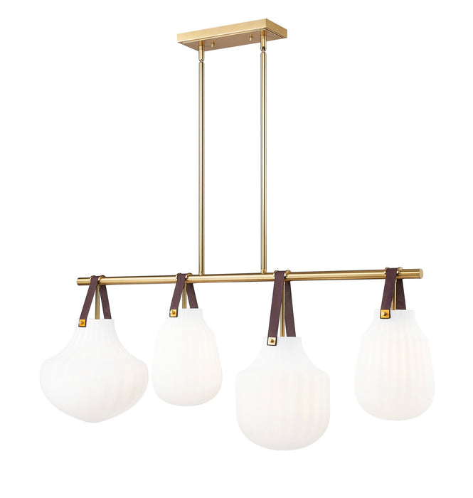 Z-Lite 7513-4L-MGLD Four Light Pendant, Modern Gold