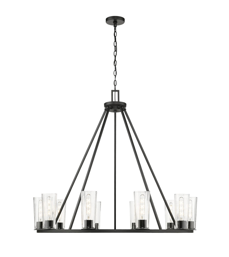 Z-Lite 826-10MB Ten Light Chandelier, Matte Black
