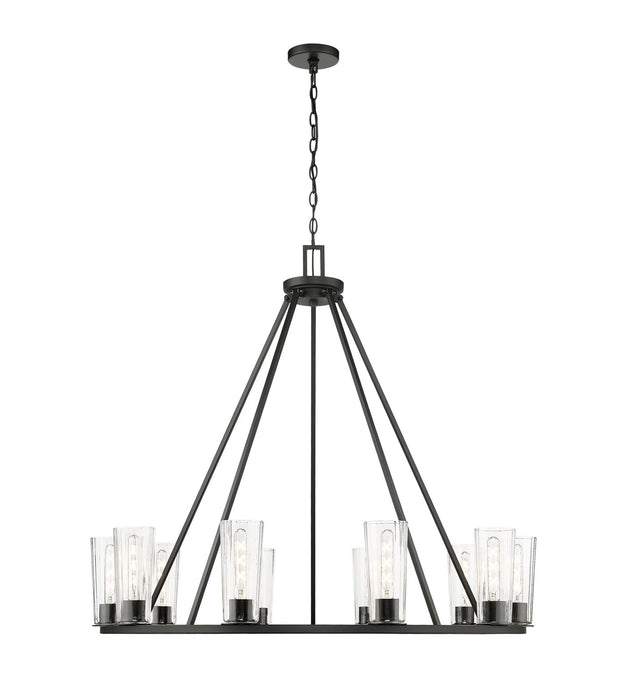 Z-Lite 826-10MB Ten Light Chandelier, Matte Black