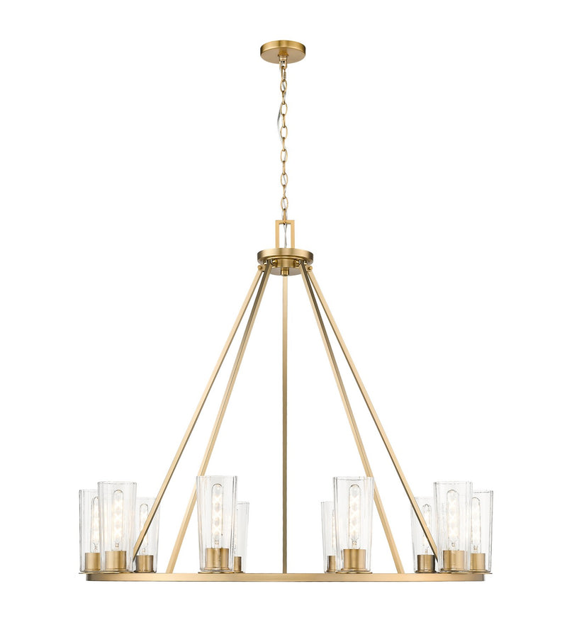 Z-Lite 826-10MGLD Ten Light Chandelier, Modern Gold