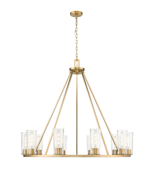 Z-Lite 826-10MGLD Ten Light Chandelier, Modern Gold