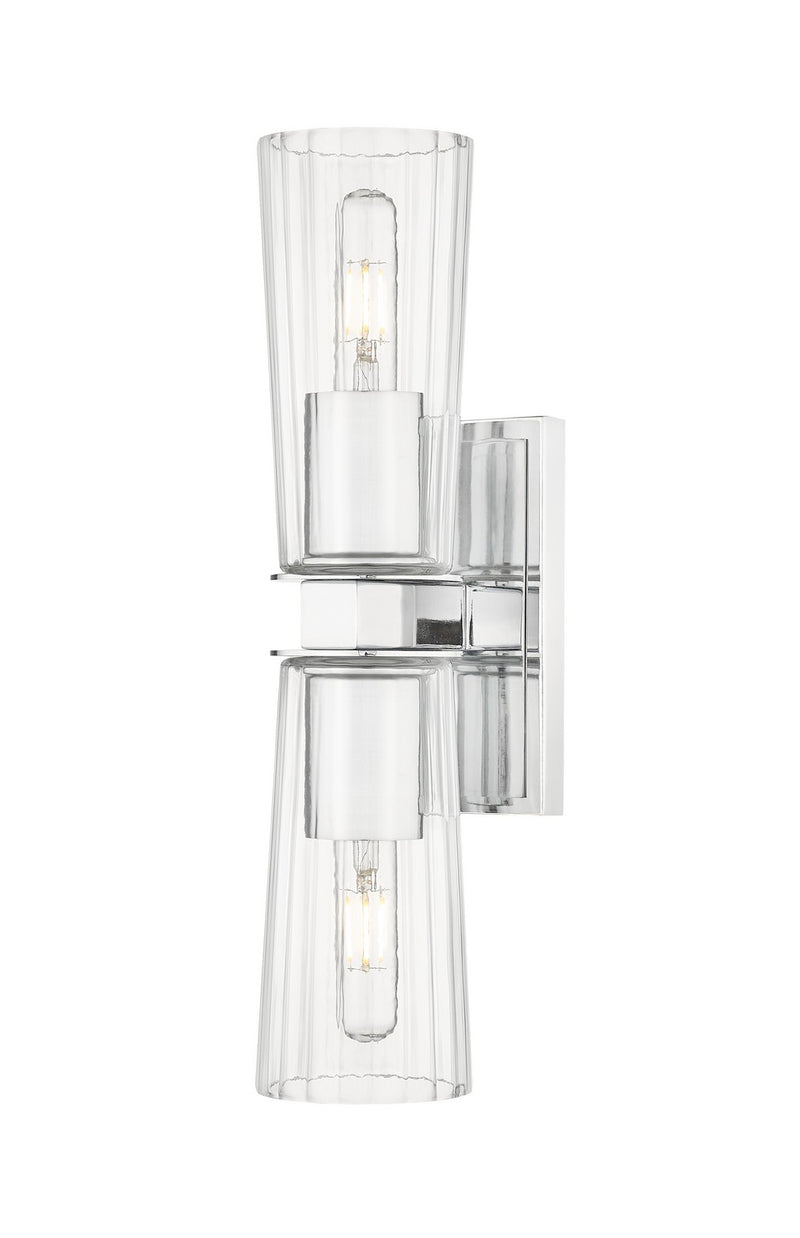 Z-Lite 826-2S-CH Two Light Wall Sconce, Chrome