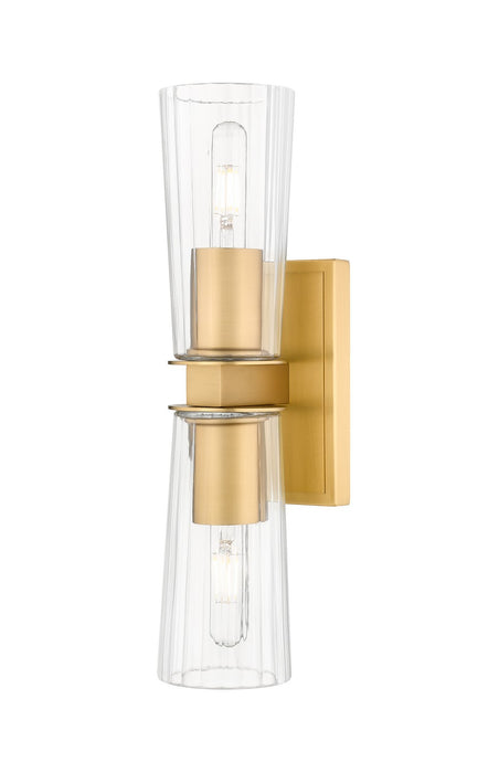 Z-Lite 826-2S-MGLD Two Light Wall Sconce, Modern Gold