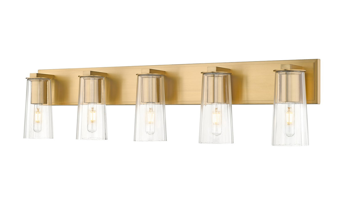 Z-Lite 826-5V-MGLD Five Light Vanity, Modern Gold