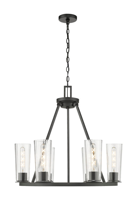 Z-Lite 826-6MB Six Light Chandelier, Matte Black