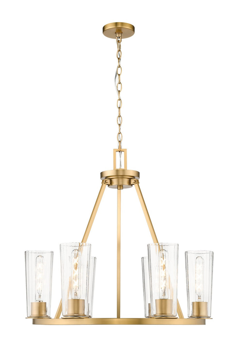 Z-Lite 826-6MGLD Six Light Chandelier, Modern Gold