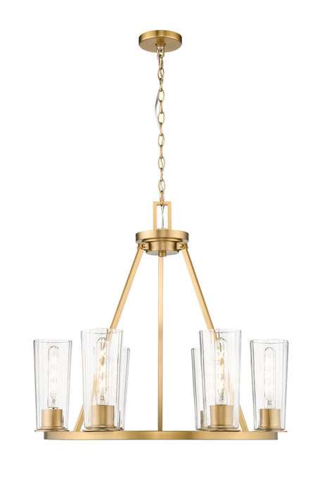 Z-Lite 826-6MGLD Six Light Chandelier, Modern Gold