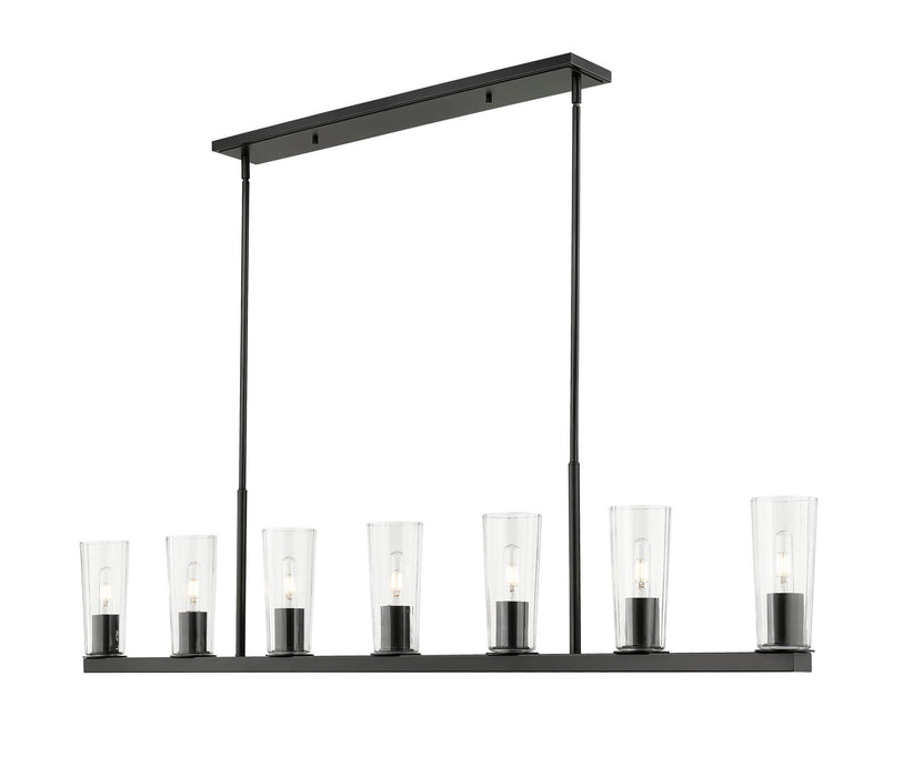 Z-Lite 826-7L-MB Seven Light Linear Chandelier, Matte Black