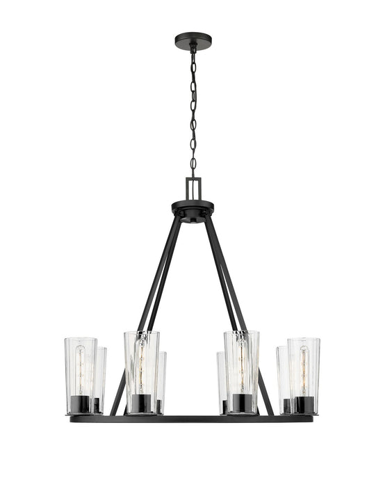 Z-Lite 826-8MB Eight Light Chandelier, Matte Black