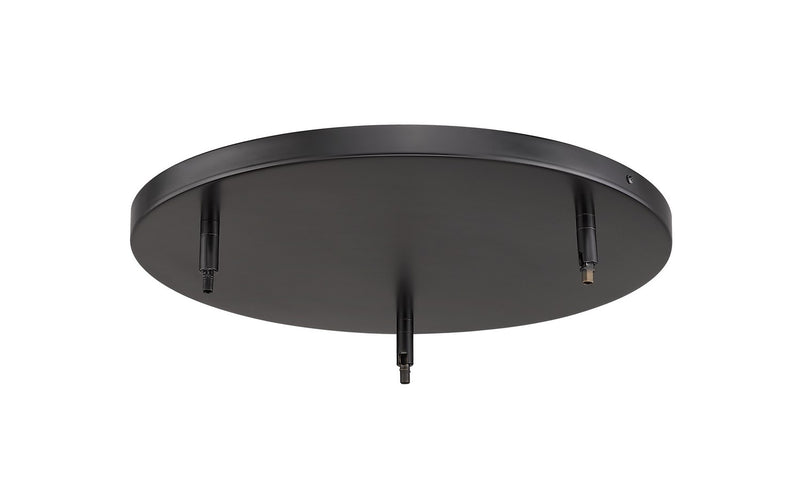 Z-Lite CP1803-MB Three Light Ceiling Plate, Matte Black