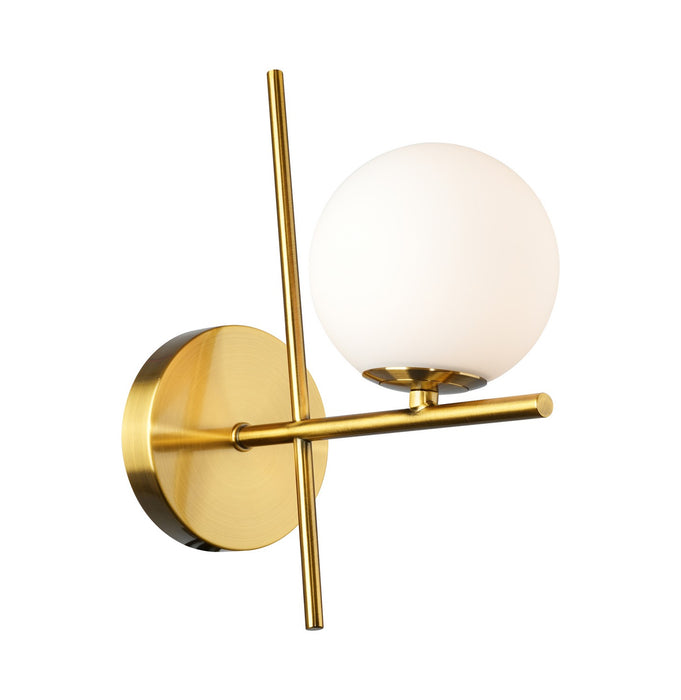 Artcraft AC11977BR One Light Wall Sconce, Plated Brushed Brass