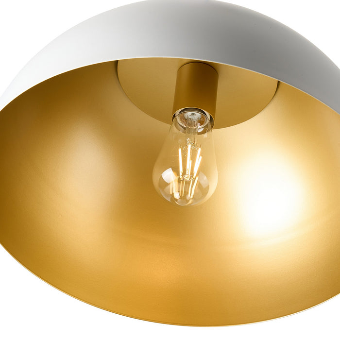 Artcraft AC12000BR One Light Pendant, Gold, White