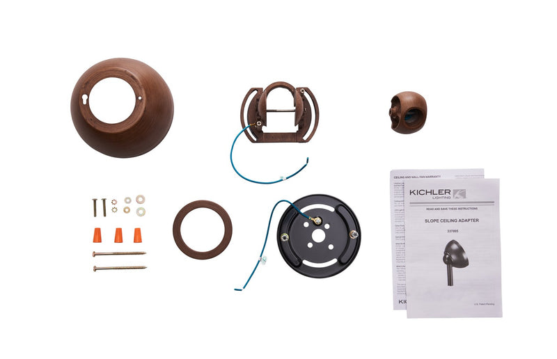 Kichler 337005WN Slope Adapter, Walnut