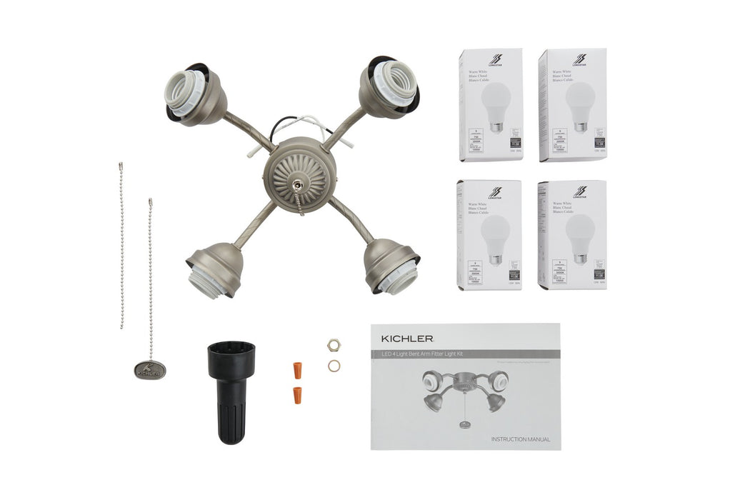 Kichler 350015AP LED Fan Fitter, Antique Pewter