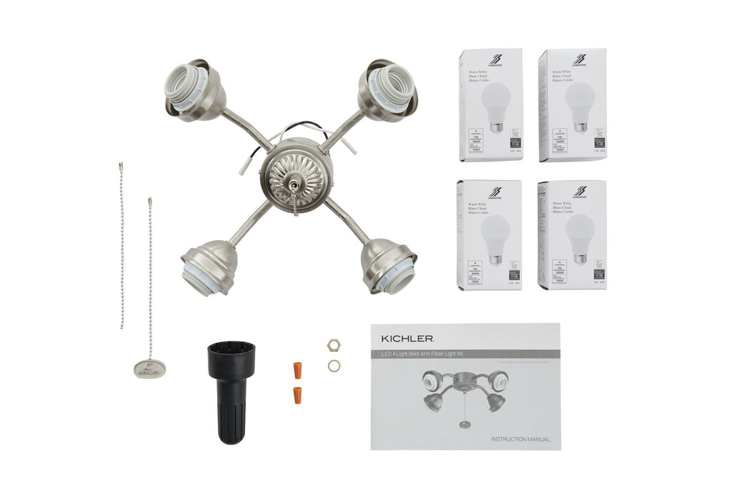 Kichler 350015BSS LED Fan Fitter, Brushed Stainless Steel