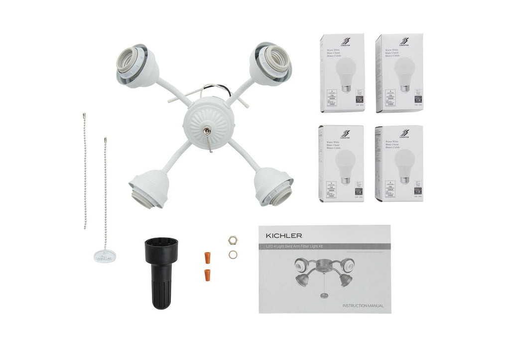 Kichler 350015MWH LED Fan Fitter, Matte White