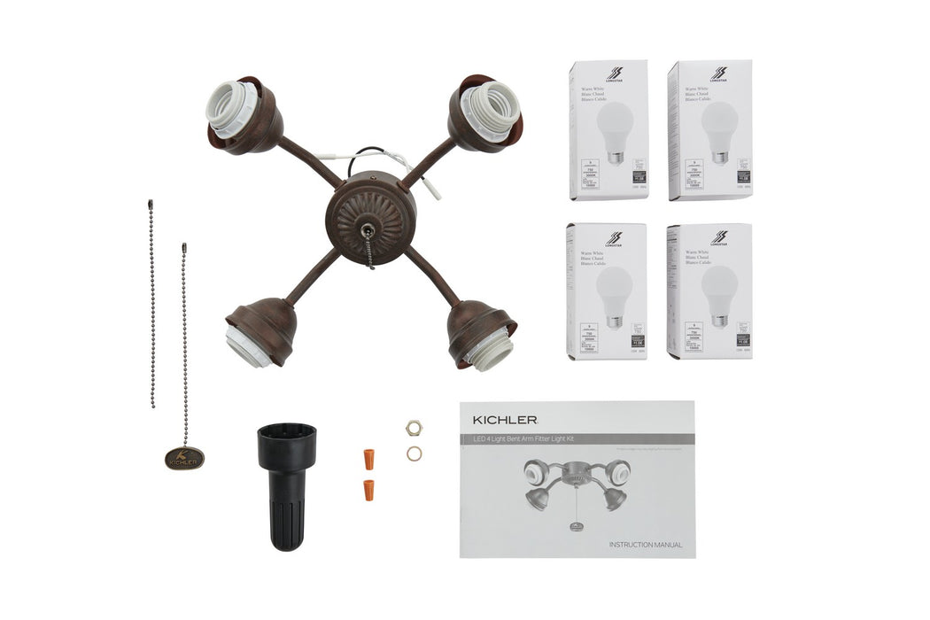 Kichler 350015TZ LED Fan Fitter, Tannery Bronze