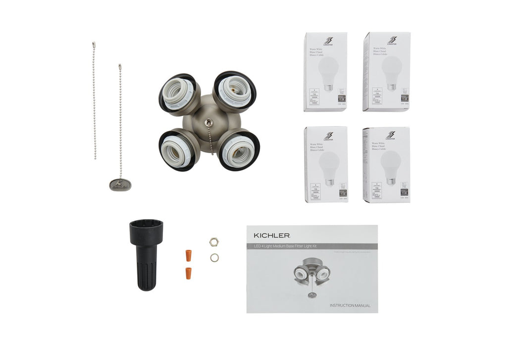 Kichler 350210AP LED Fan Fitter, Antique Pewter