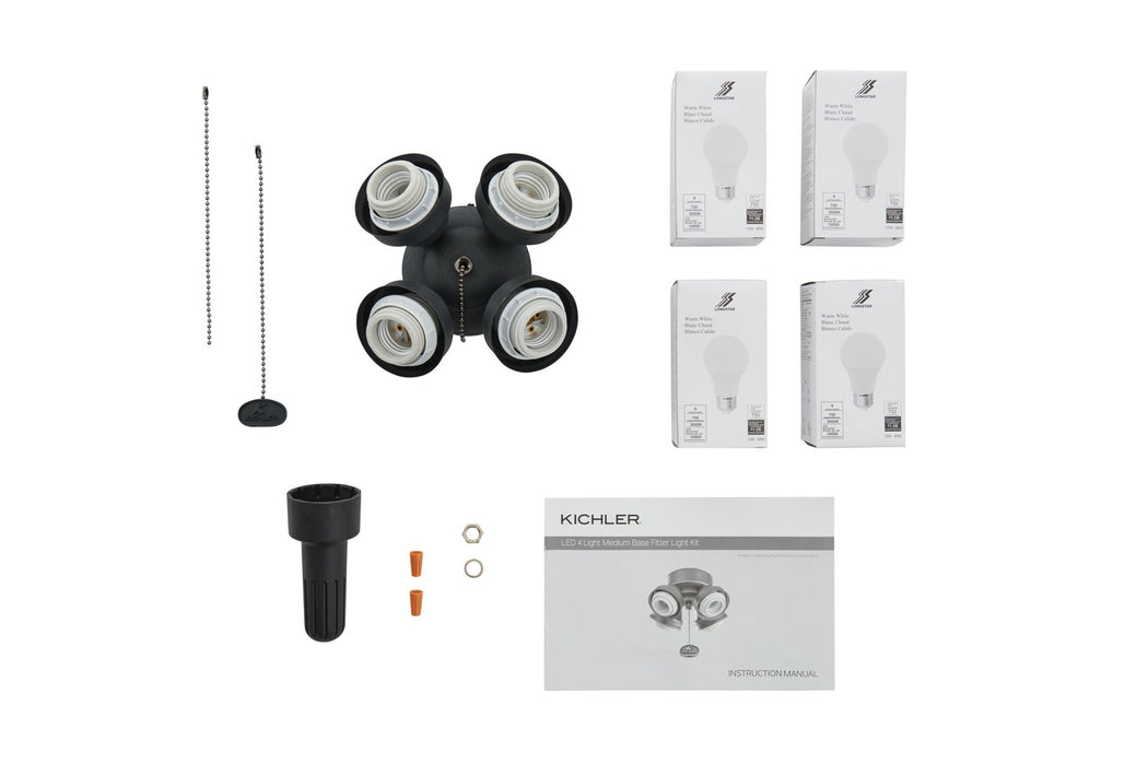 Kichler 350210DBK LED Fan Fitter, Distressed Black