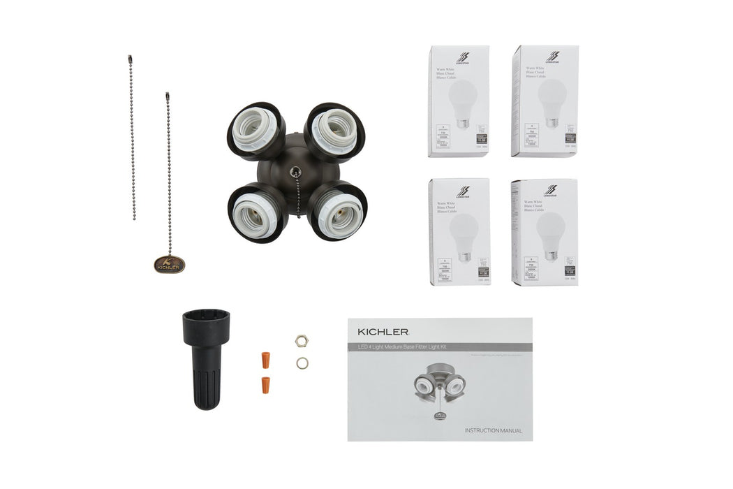 Kichler 350210SNB LED Fan Fitter, Satin Natural Bronze
