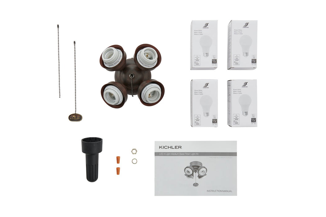 Kichler 350210TZ LED Fan Fitter, Tannery Bronze