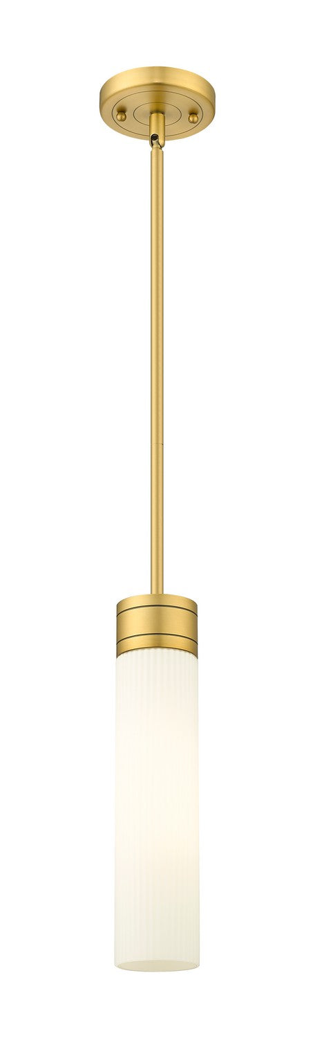 Innovations 617-1S-BB-G617-11SWH One Light Mini Pendant, Brushed Brass