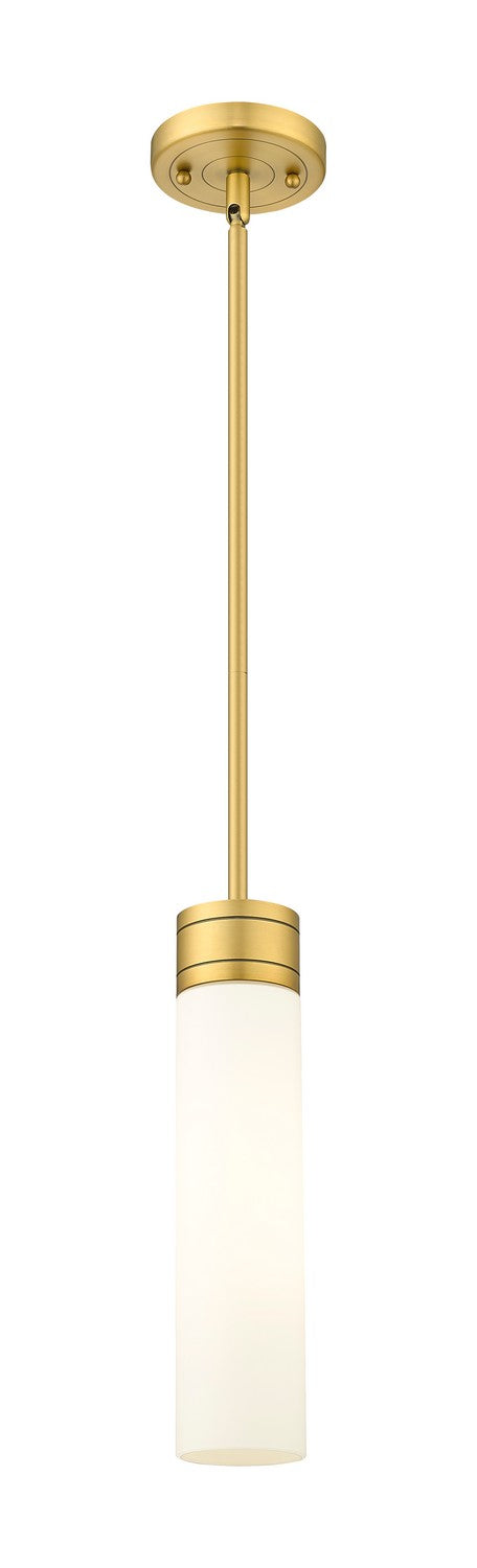 Innovations 617-1S-BB-G617-11WH One Light Mini Pendant, Brushed Brass