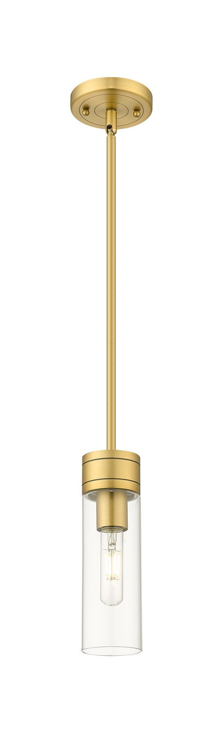 Innovations 617-1S-BB-G617-8CL One Light Mini Pendant, Brushed Brass
