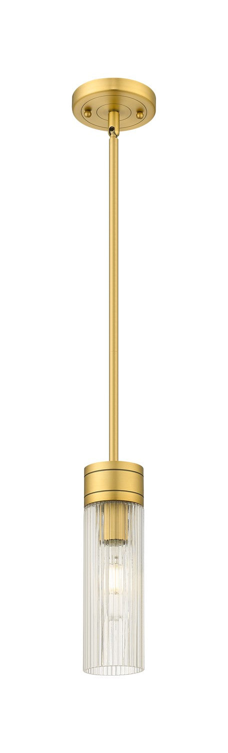 Innovations 617-1S-BB-G617-8SCL One Light Mini Pendant, Brushed Brass
