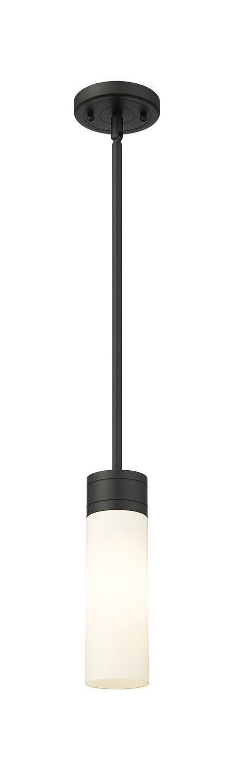 Innovations 617-1S-BK-G617-8WH One Light Mini Pendant, Matte Black