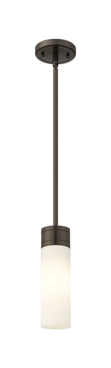 Innovations 617-1S-OB-G617-8SWH One Light Mini Pendant, Oil Rubbed Bronze