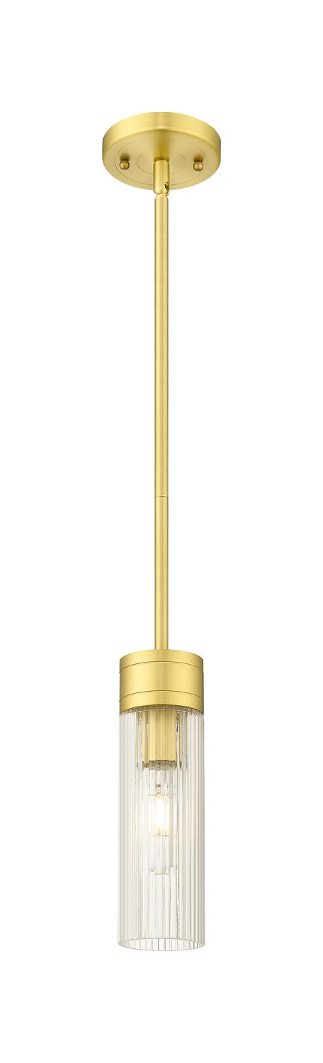 Innovations 617-1S-SG-G617-8SCL One Light Mini Pendant, Satin Gold