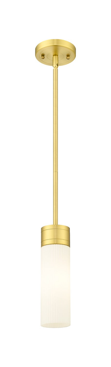 Innovations 617-1S-SG-G617-8SWH One Light Mini Pendant, Satin Gold